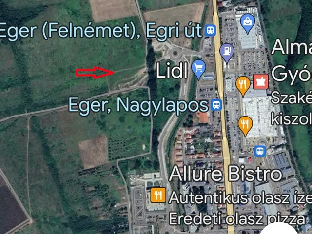 Eladó telek Eger 13796 nm