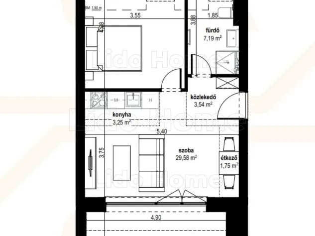 Eladó lakás Balatonszepezd 38 nm