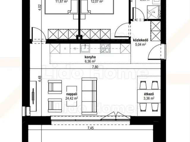 Eladó lakás Balatonszepezd 68 nm