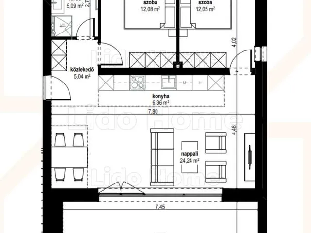 Eladó lakás Balatonszepezd 68 nm