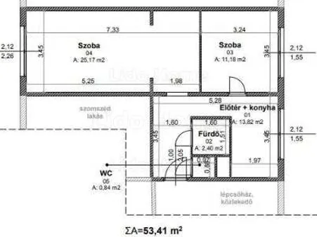 Eladó lakás Veszprém, Jutasi úti lakótelep 54 nm