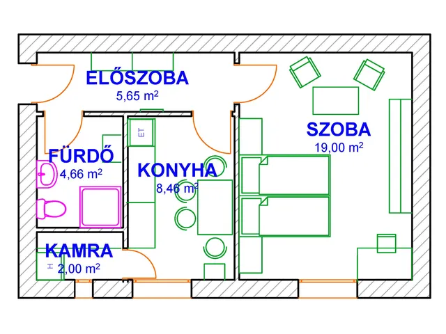 Kiadó lakás Balatonfűzfő, Fűzfőgyártelep 40 nm