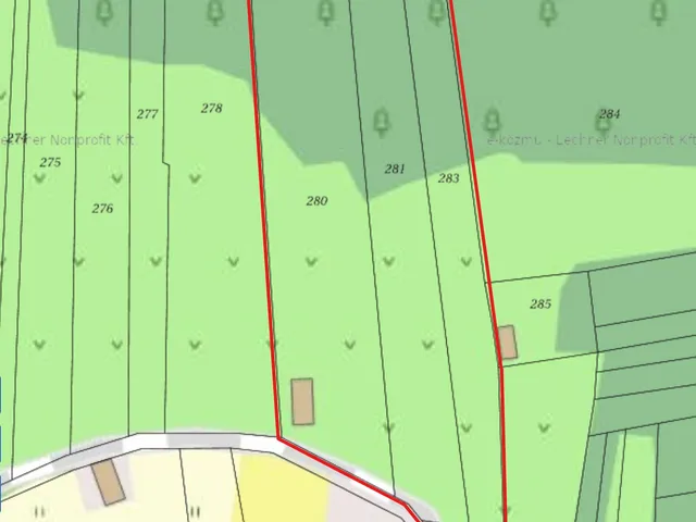 Eladó telek Vindornyalak 6877 nm
