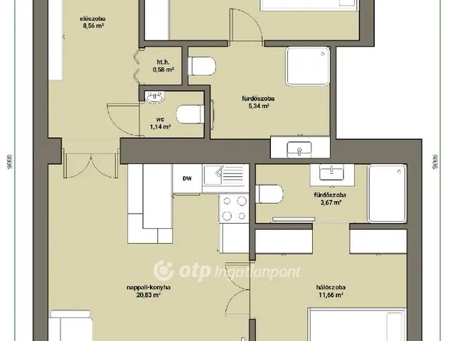 Eladó lakás Budapest VII. kerület 62 nm