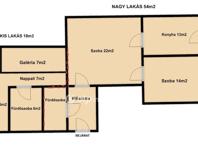 Eladó lakás Budapest V. kerület 72 nm