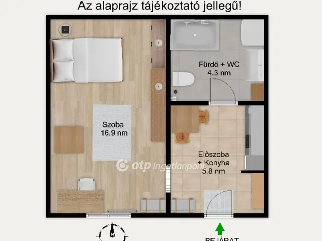 Eladó lakás Budapest VII. kerület 27 nm