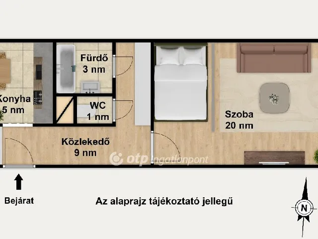 Eladó lakás Budapest VIII. kerület 38 nm