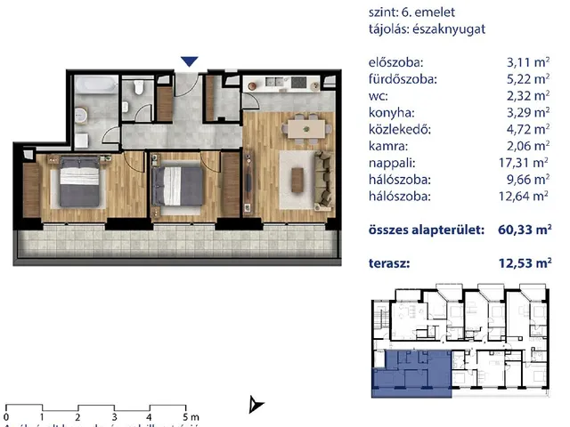 Eladó lakás Budapest VIII. kerület 60 nm