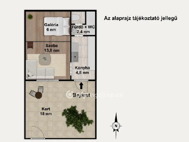 Eladó lakás Budapest IV. kerület 21 nm