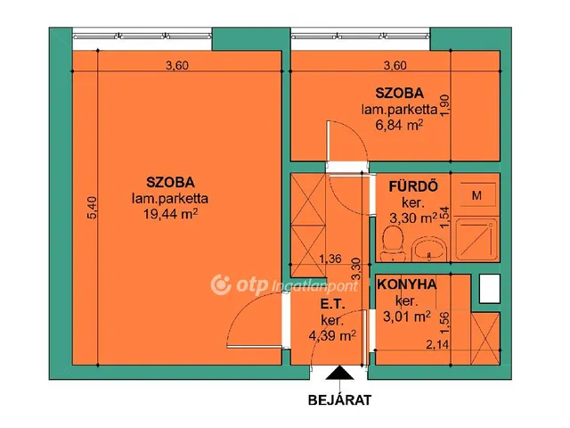 Eladó lakás Budapest XXII. kerület, Budafok 37 nm
