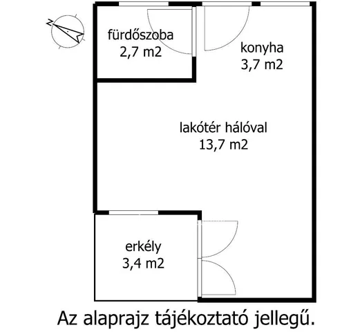 Eladó lakás Siófok, Üdülőövezet 24 nm