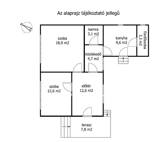 Eladó ház Ádánd, Falusias családi házas lakóövezet 64 nm