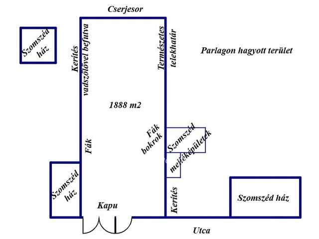 Eladó telek Bélapátfalva 1888 nm