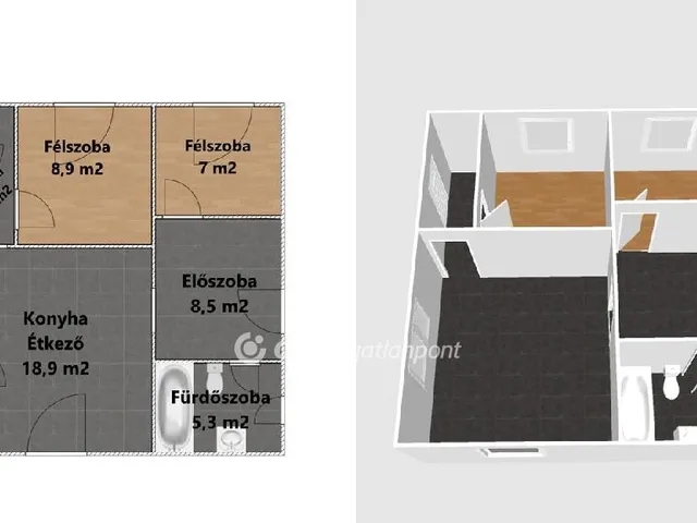 Eladó ház Erdőtelek 55 nm