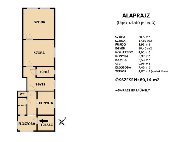 Eladó ház Pápa, Erzsébetváros 80 nm