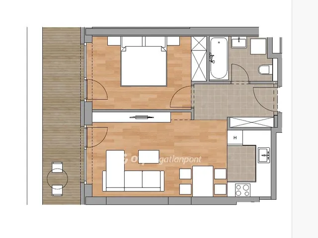 Eladó lakás Budapest XI. kerület, Albertfalva 48 nm