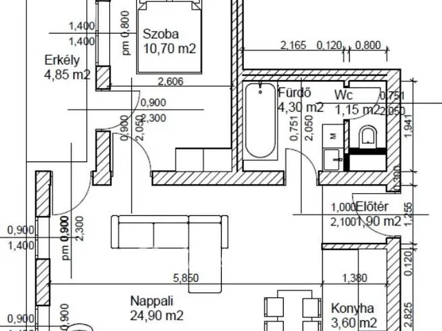 Eladó lakás Bicske 46 nm