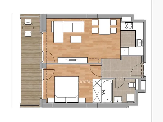 Eladó lakás Budapest XI. kerület, Albertfalva 48 nm