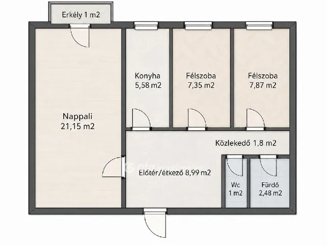 Eladó lakás Budapest III. kerület 57 nm