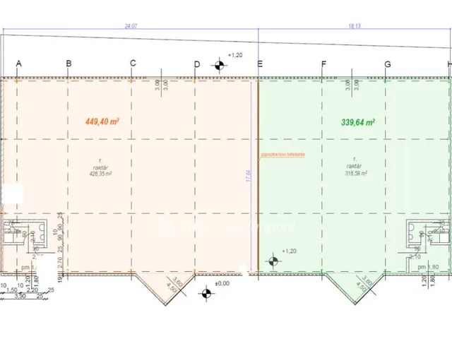 Kiadó kereskedelmi és ipari ingatlan Budaörs 450 nm