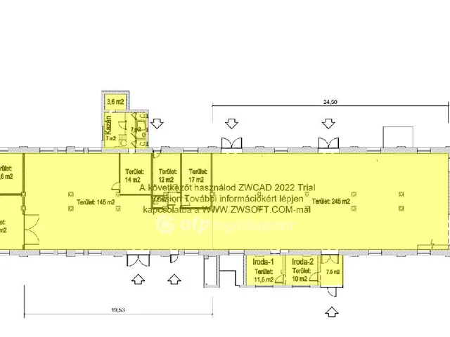 Kiadó kereskedelmi és ipari ingatlan Göd 513 nm