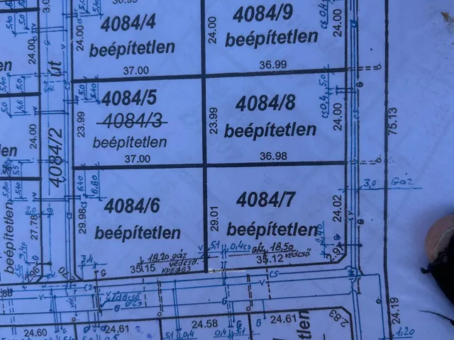 Eladó telek Dunavarsány 1050 nm