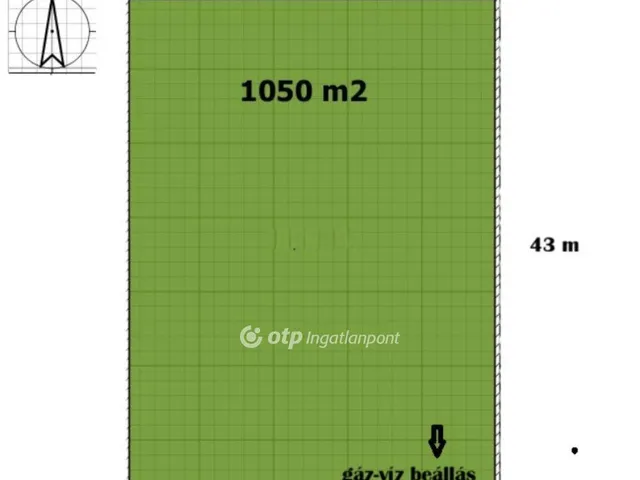 Eladó telek Dunavarsány 1050 nm