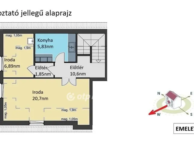 Kiadó kereskedelmi és ipari ingatlan Szentendre 107 nm