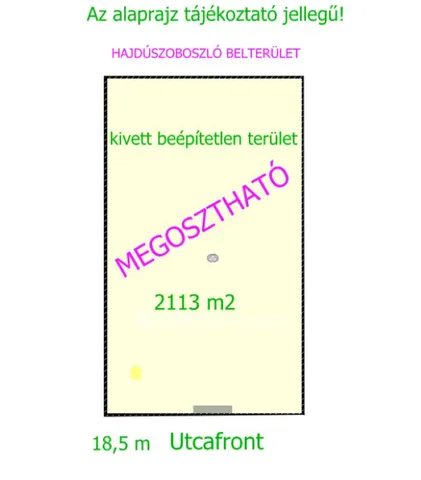 Eladó telek Hajdúszoboszló, Tesco környékén 2113 nm