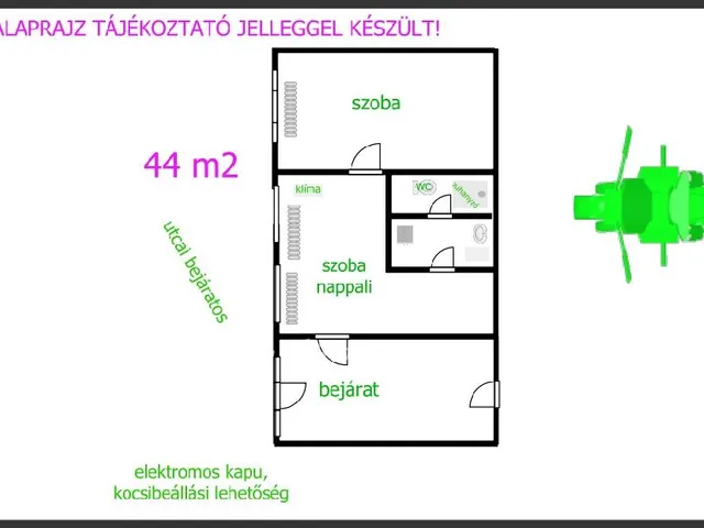 Kiadó kereskedelmi és ipari ingatlan Debrecen 44 nm