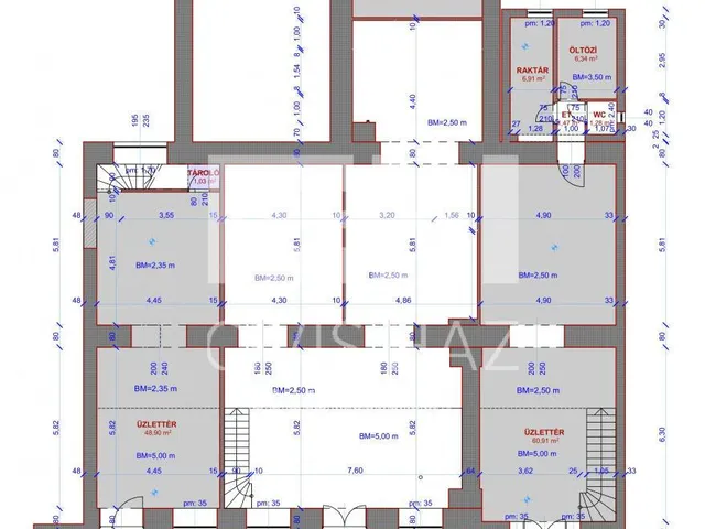 Kiadó kereskedelmi és ipari ingatlan Debrecen 212 nm