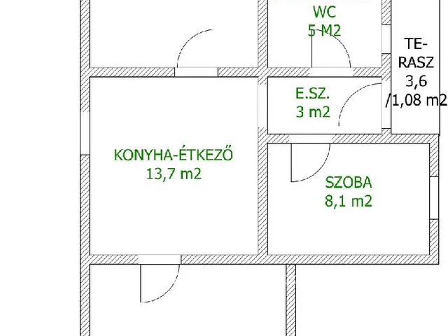 Eladó ház Bagamér, Település széle 65 nm
