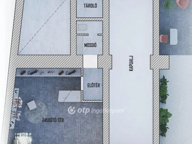 Kiadó kereskedelmi és ipari ingatlan Debrecen 33 nm