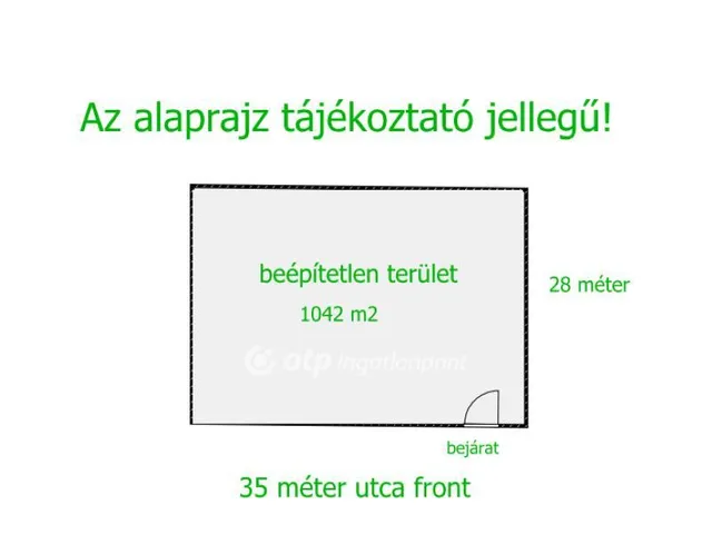 Eladó telek Balmazújváros 1042 nm