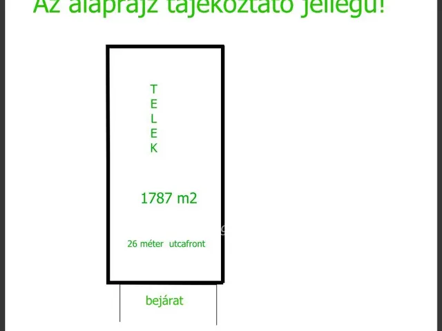 Eladó telek Létavértes 1787 nm