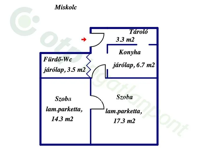 Eladó lakás Miskolc 47 nm