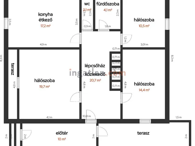Eladó ház Bőcs, Központ 187 nm