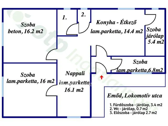 Eladó ház Emőd, Kertváros 81 nm
