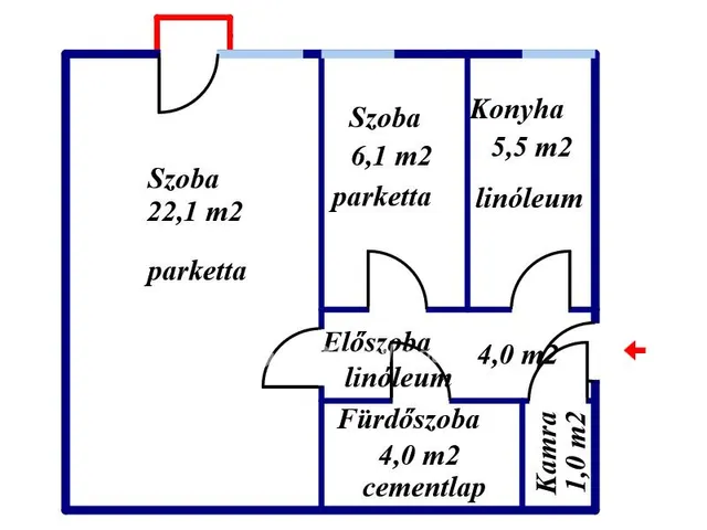 Eladó lakás Miskolc, csendes 43 nm