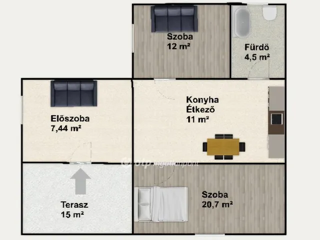 Eladó ház Vatta 56 nm