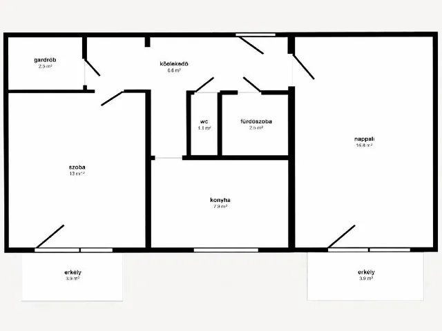 Kiadó lakás Miskolc, Belváros 57 nm