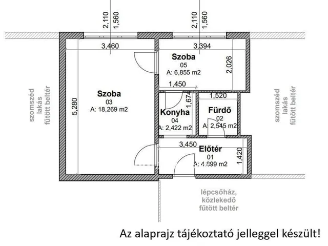 Kiadó lakás Miskolc 35 nm