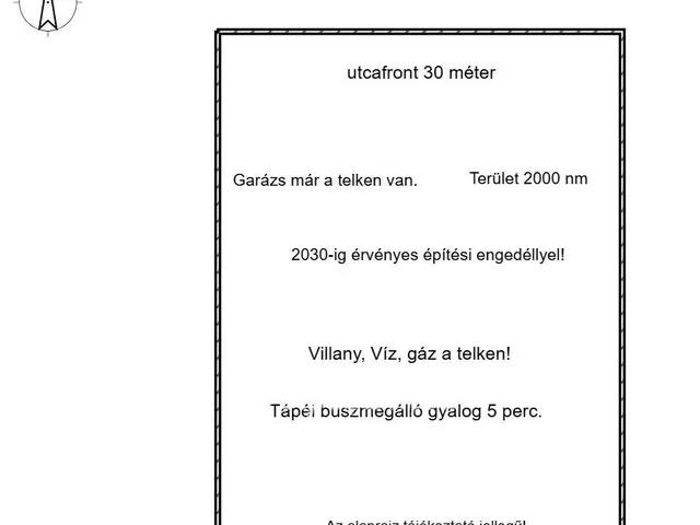 Eladó telek Szeged 2000 nm