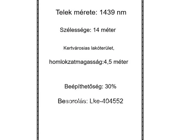 Eladó telek Szeged 1439 nm