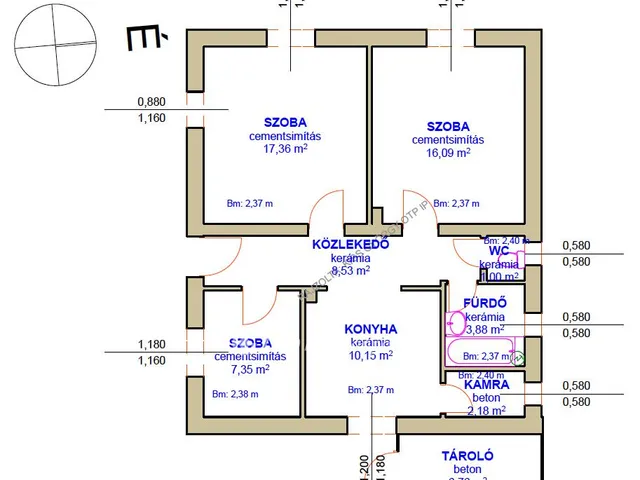 Eladó ház Tiszaszőlős 66 nm