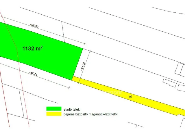 Eladó telek Tiszafüred 1172 nm