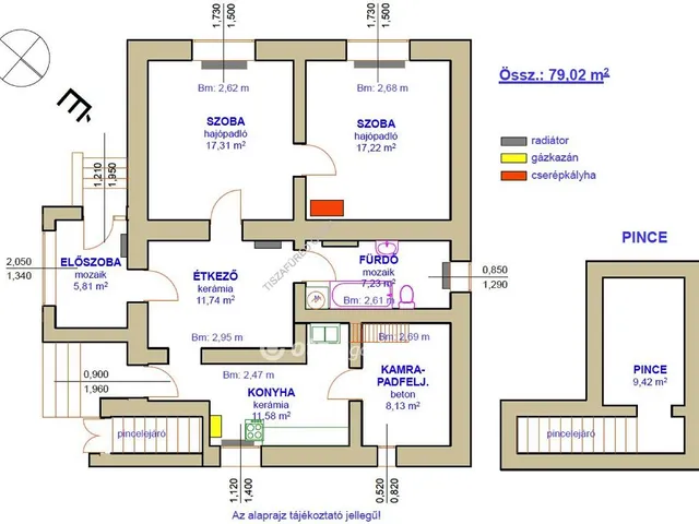 Eladó ház Tiszaszőlős 79 nm