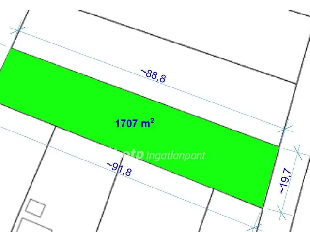 Eladó telek Nyírábrány 1707 nm