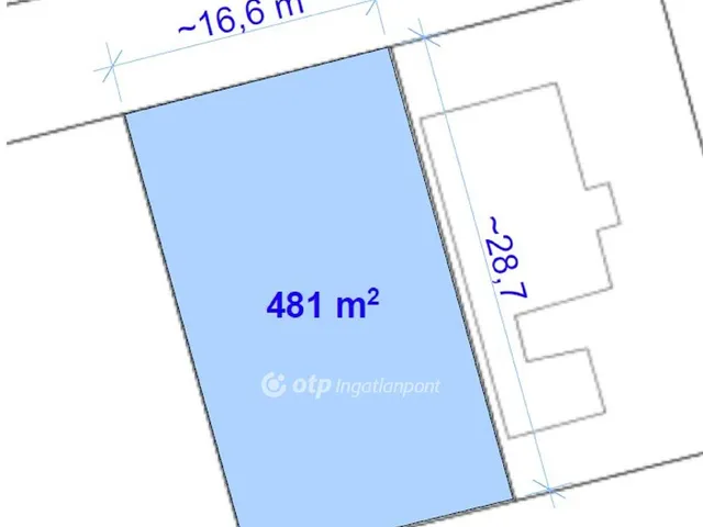 Eladó telek Tiszafüred 481 nm