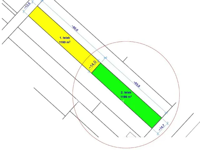 Eladó telek Tiszafüred 1199 nm